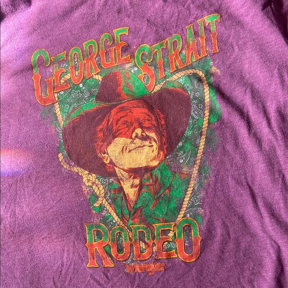 George Strait Rodeo Purple T-Shirt - Picture 3 of 3